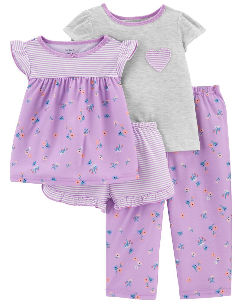 Carters Girls 4T 4 Piece Long Sleeved Heart Pajamas 4T Retail $34! Carters Girls 4T 4 Piece Long Sleeved Heart Pajamas 4T Retail $34!